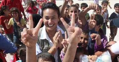 مصر اليوم - هند صبري في مخيم الزعتري